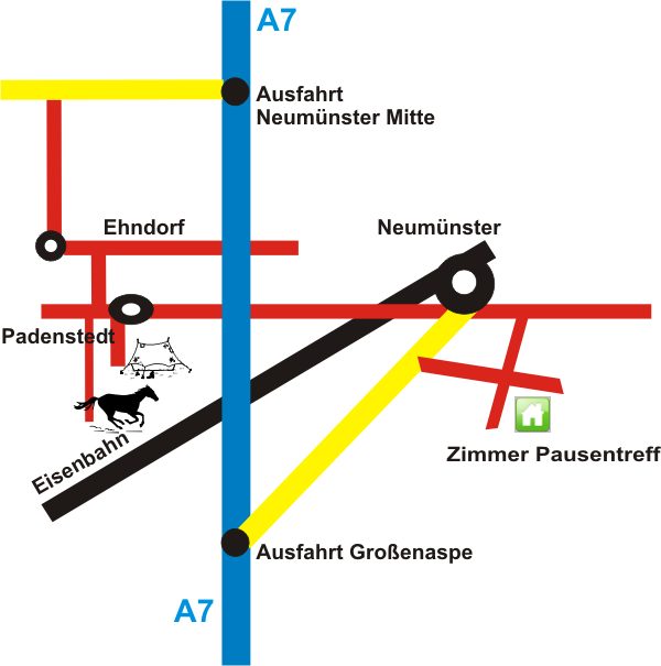 Anfahrt zu Zimmer Neumuenster