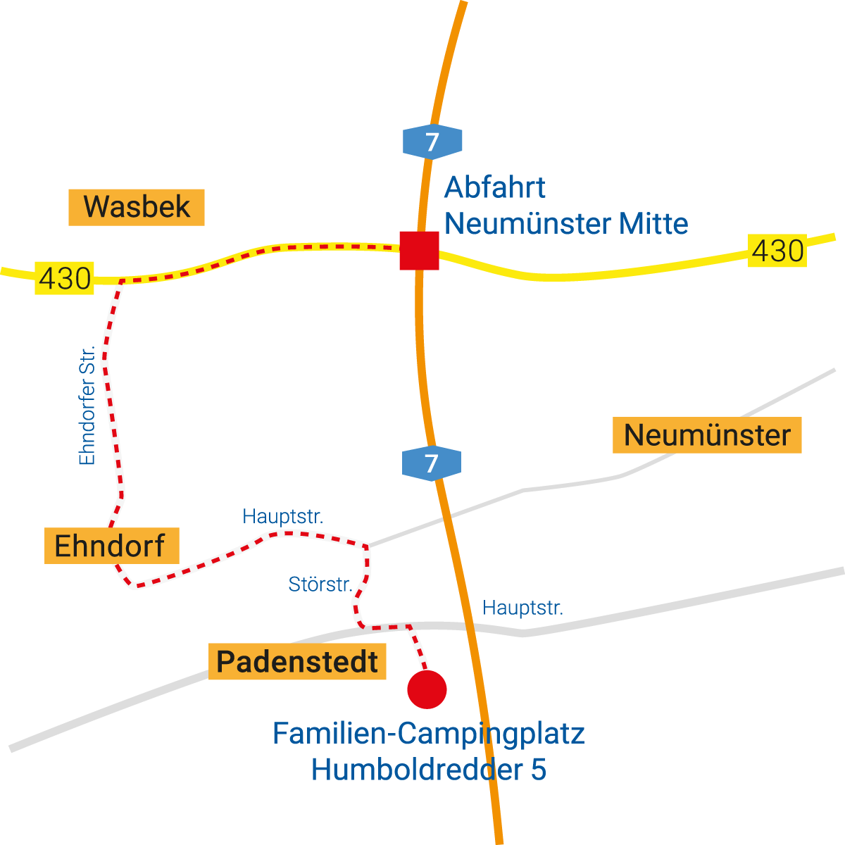 Anfahrt Campingplatz Padenstedt
